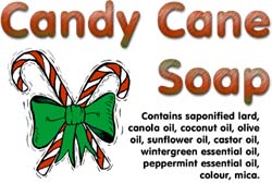 Candy Cane Soap.