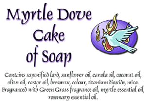 Myrtle Dove Cake of Soap. 