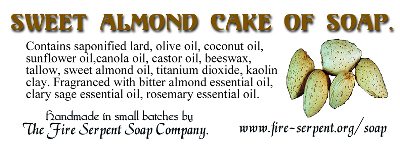 Sweet almond cake of soap.